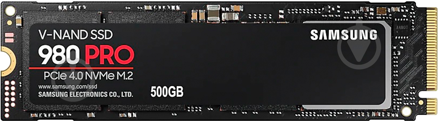 SSD-накопитель Samsung 980 PRO NVMe 500GB M.2 PCI Express 4.0 x4 3D V-NAND (MZ-V8P500BW) - фото 1