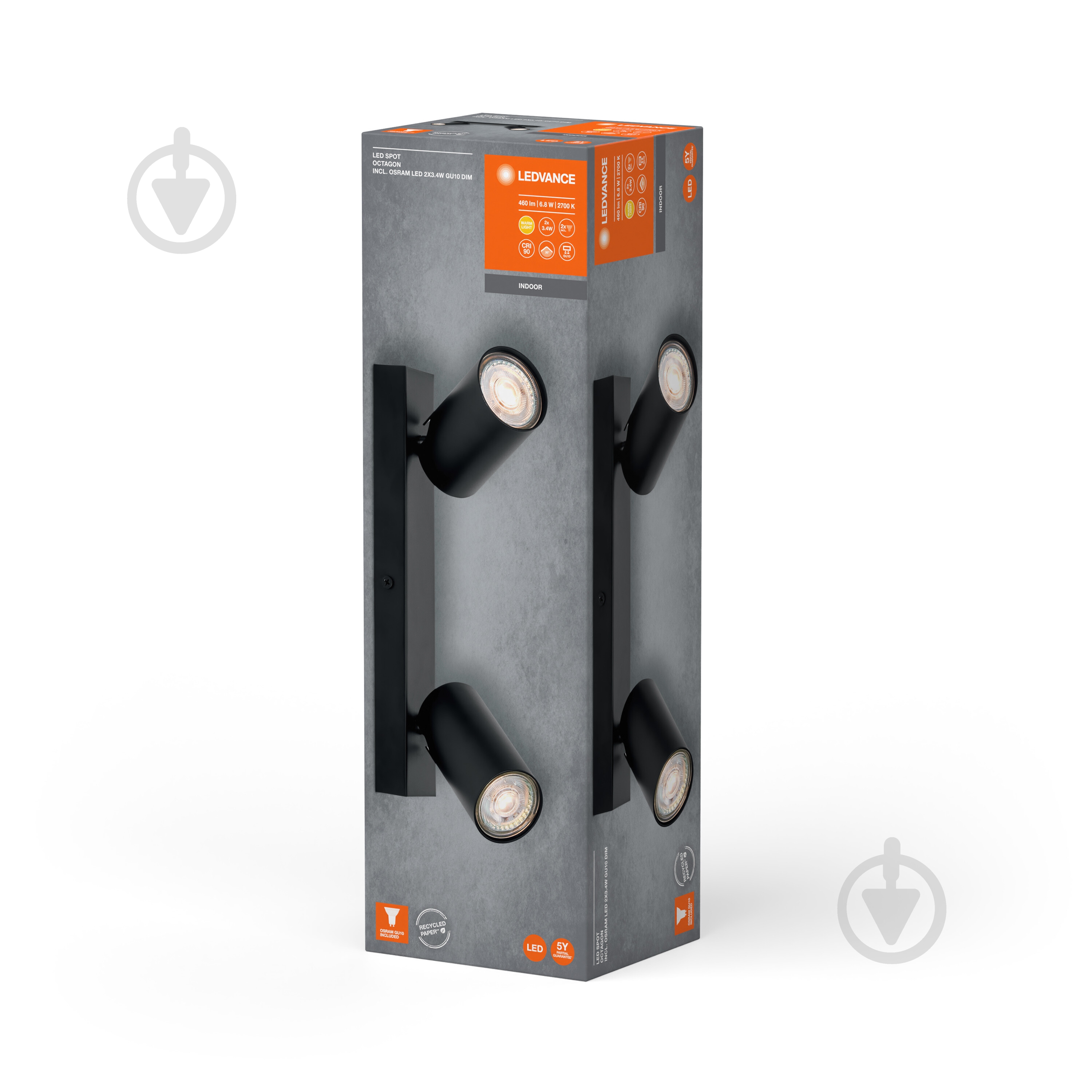 Спот Ledvance Octagon 2x3,4 Вт GU10 чорний - фото 8