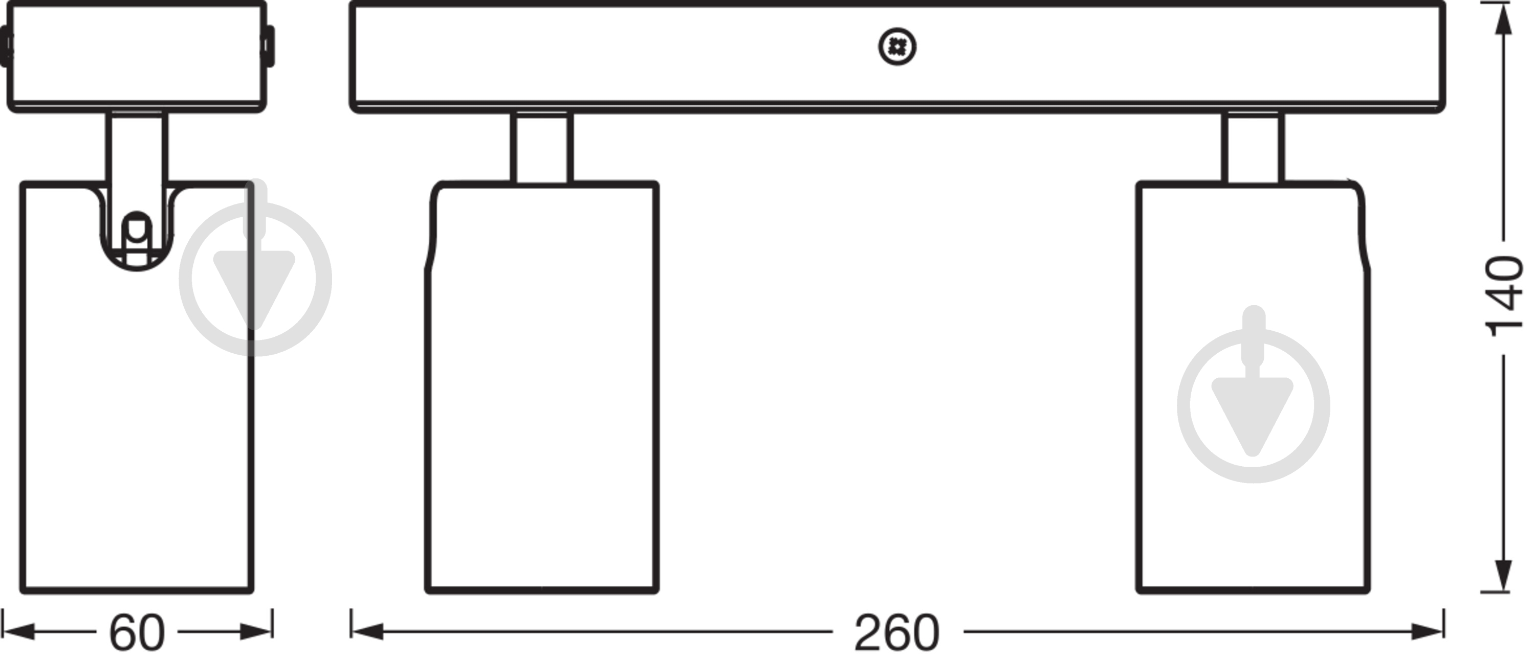 Спот Ledvance Octagon 2x3,4 Вт GU10 чорний - фото 9