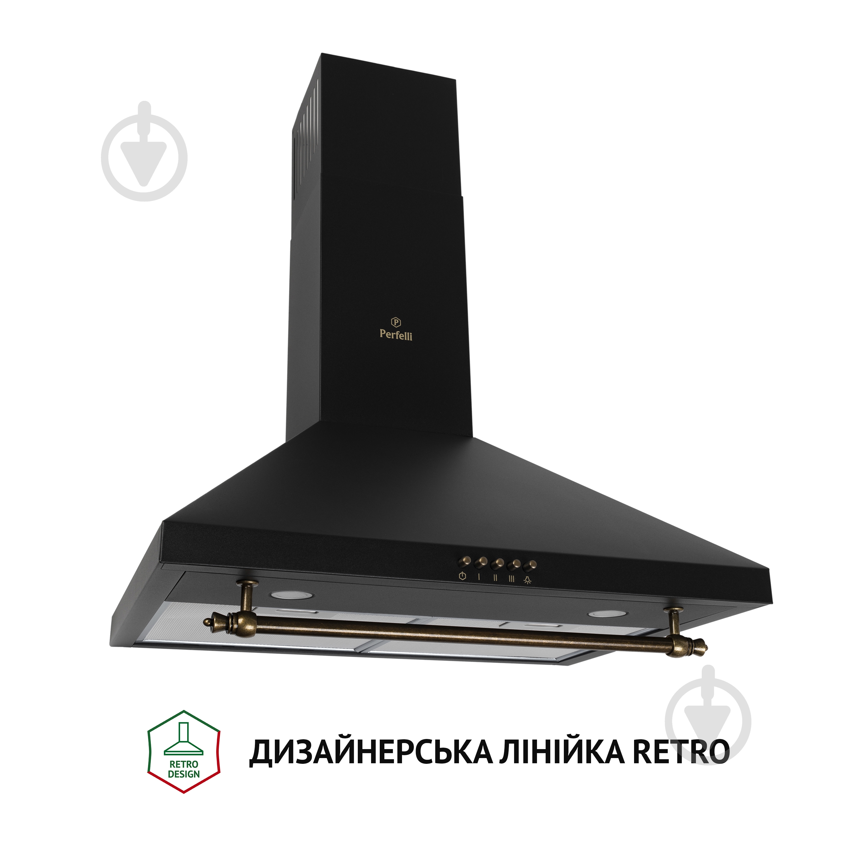 Вытяжка Perfelli K 6432 BL 850 LED RETRO - фото 2 Вытяжка Perfelli K 6432 BL 850 LED RETRO - фото 2