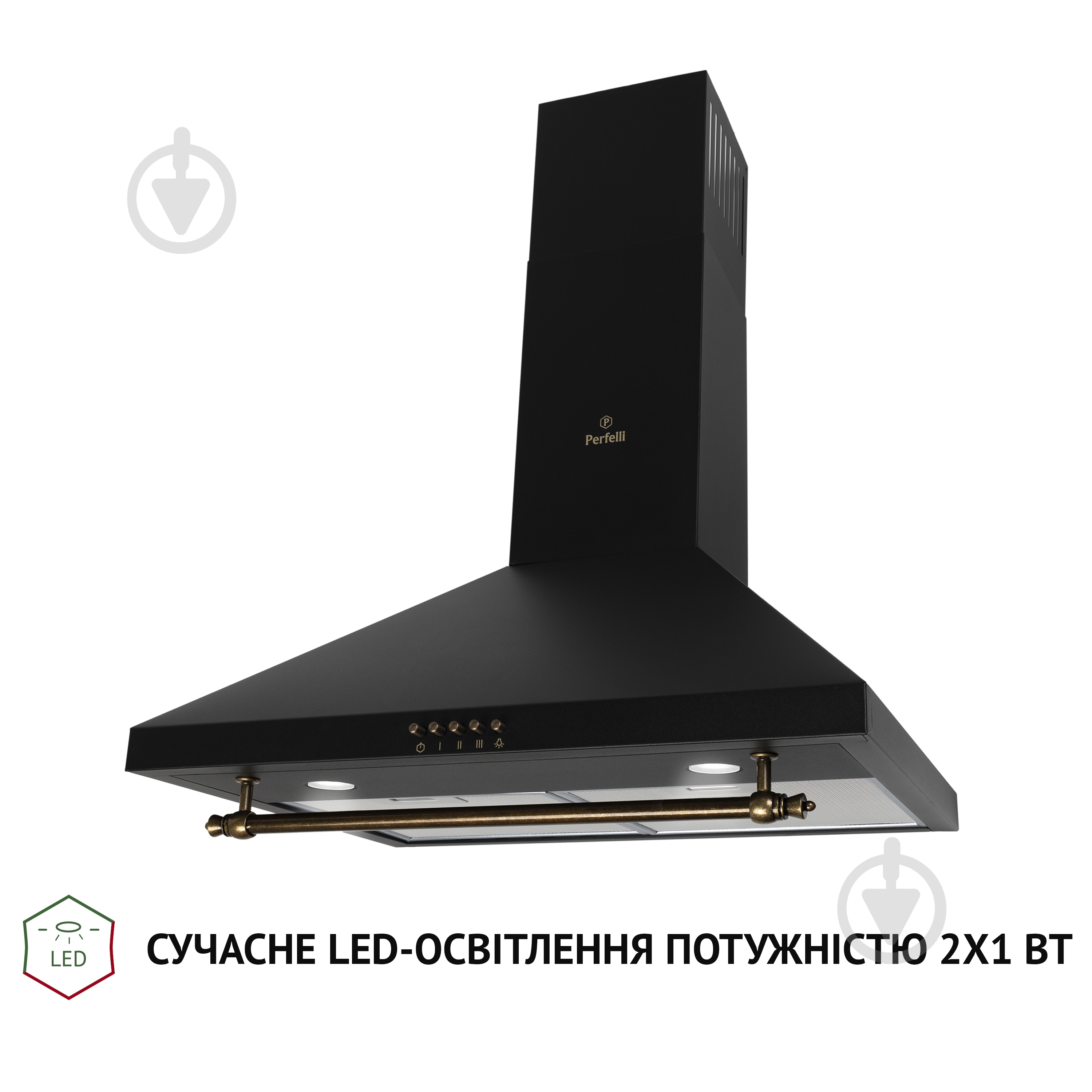 Вытяжка Perfelli K 6432 BL 850 LED RETRO - фото 3 Вытяжка Perfelli K 6432 BL 850 LED RETRO - фото 3