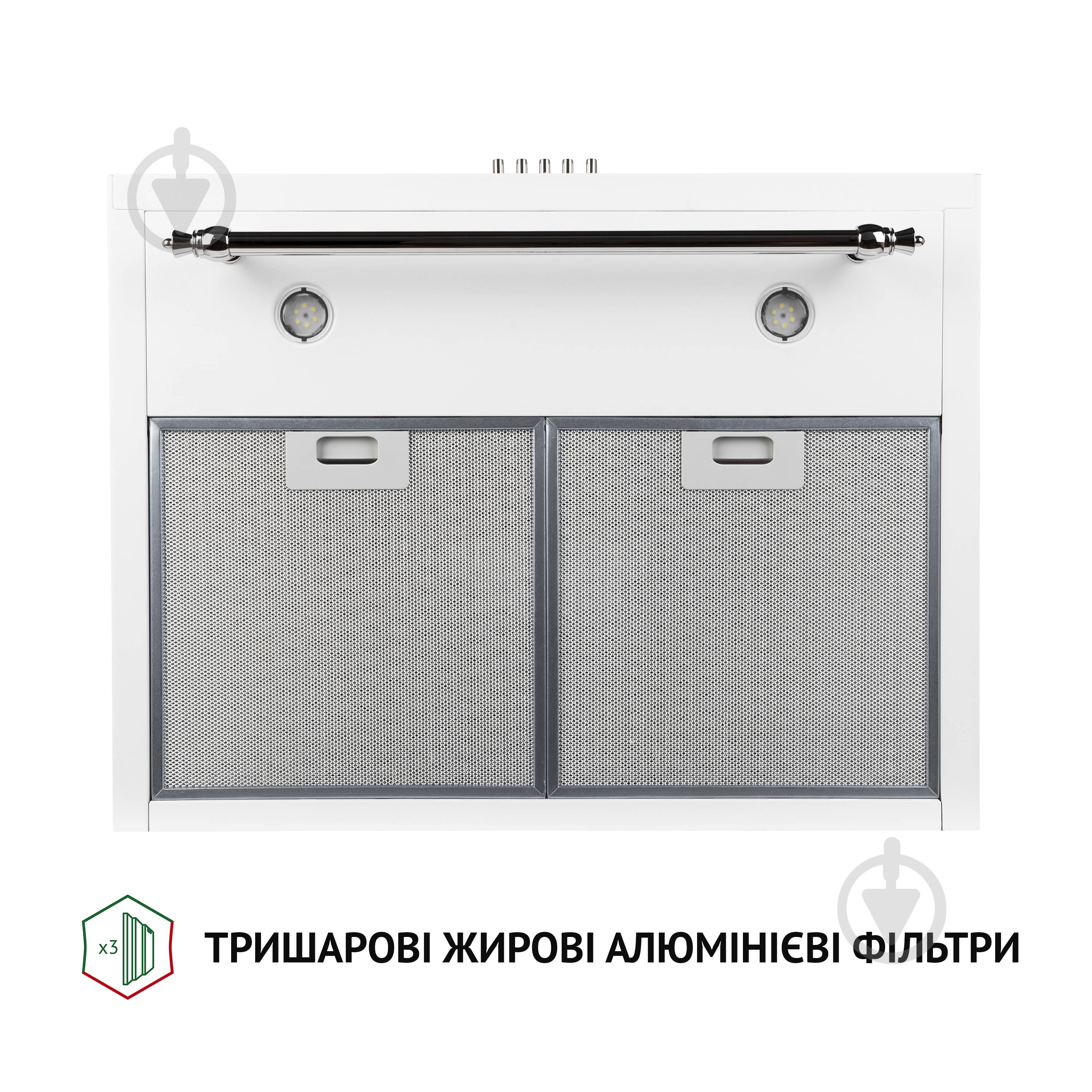 Вытяжка Perfelli K 6432 WH 850 LED RETRO - фото 5 Вытяжка Perfelli K 6432 WH 850 LED RETRO - фото 5