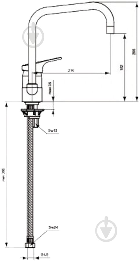 Змішувач для кухні Ideal Standard Slimline II В8996АА - фото 2