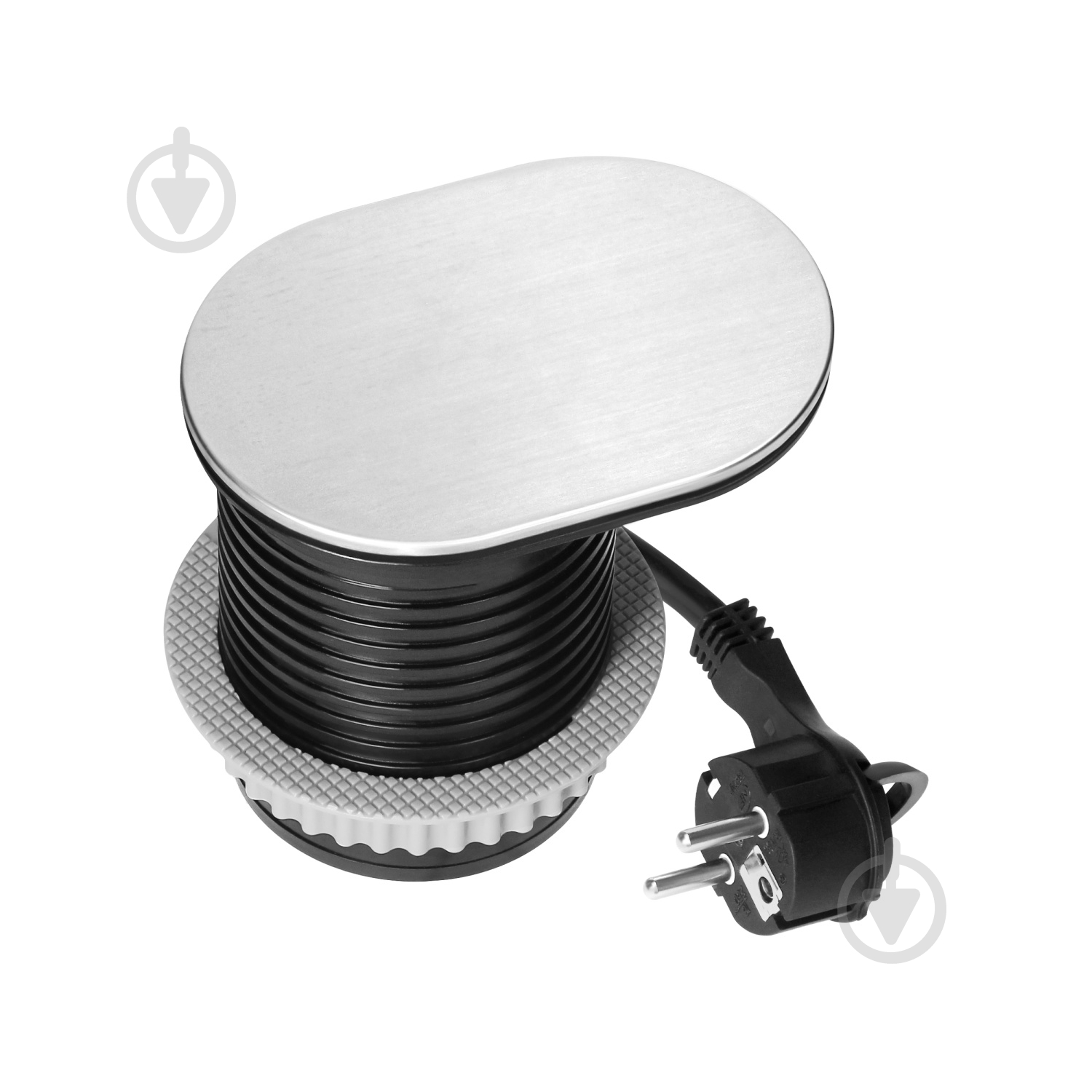 Розетка з кришкою побутова + USB + Type C із заземленням IP20 сірий OR-GM-9042(GS)/G - фото 2