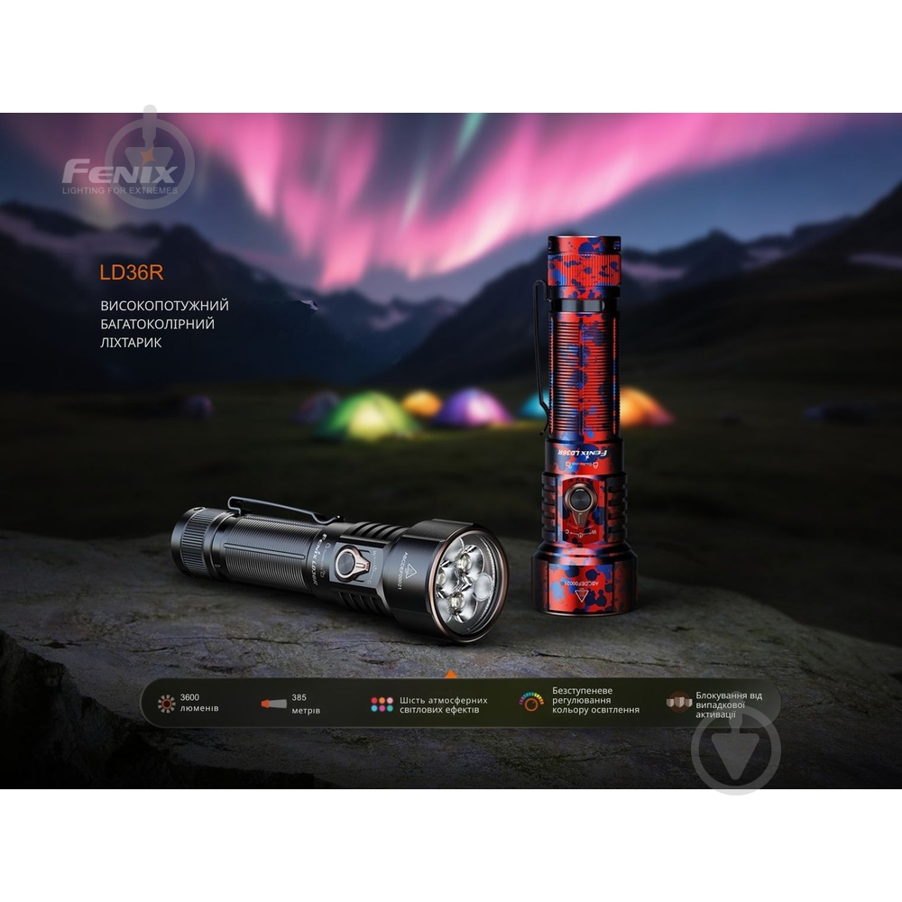 Фонарь ручной Fenix 3600 Lm [019] Black LD36RB - фото 3