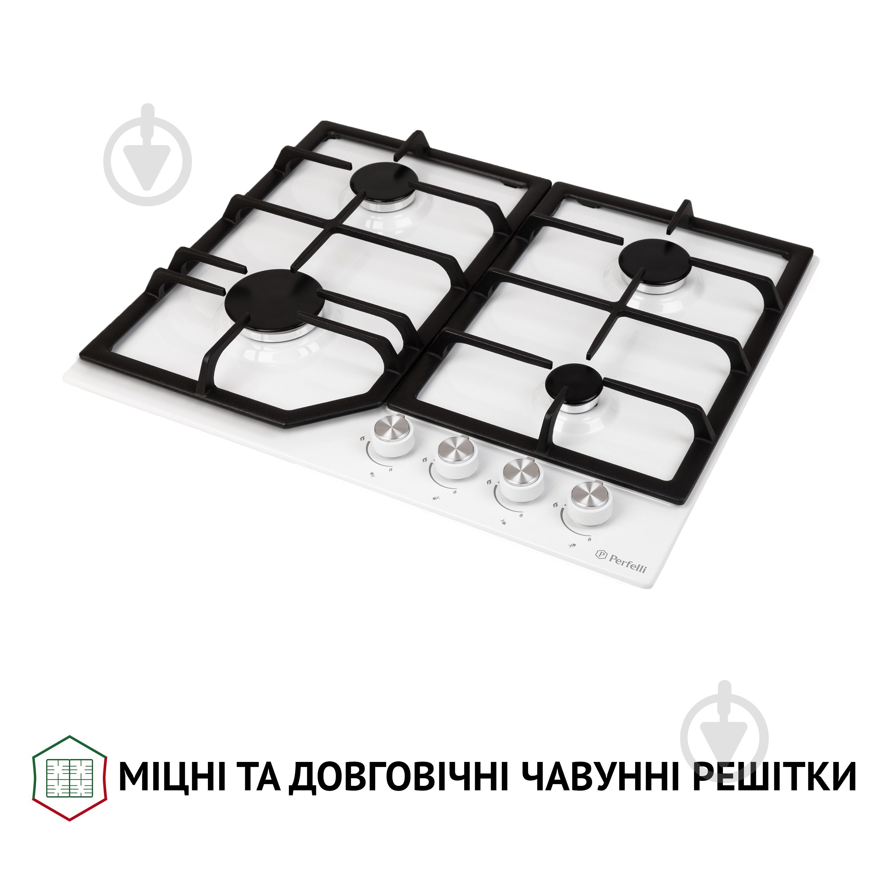 Варочная поверхность газовая Perfelli HGM 61424 WH - фото 4 Варочная поверхность газовая Perfelli HGM 61424 WH - фото 4