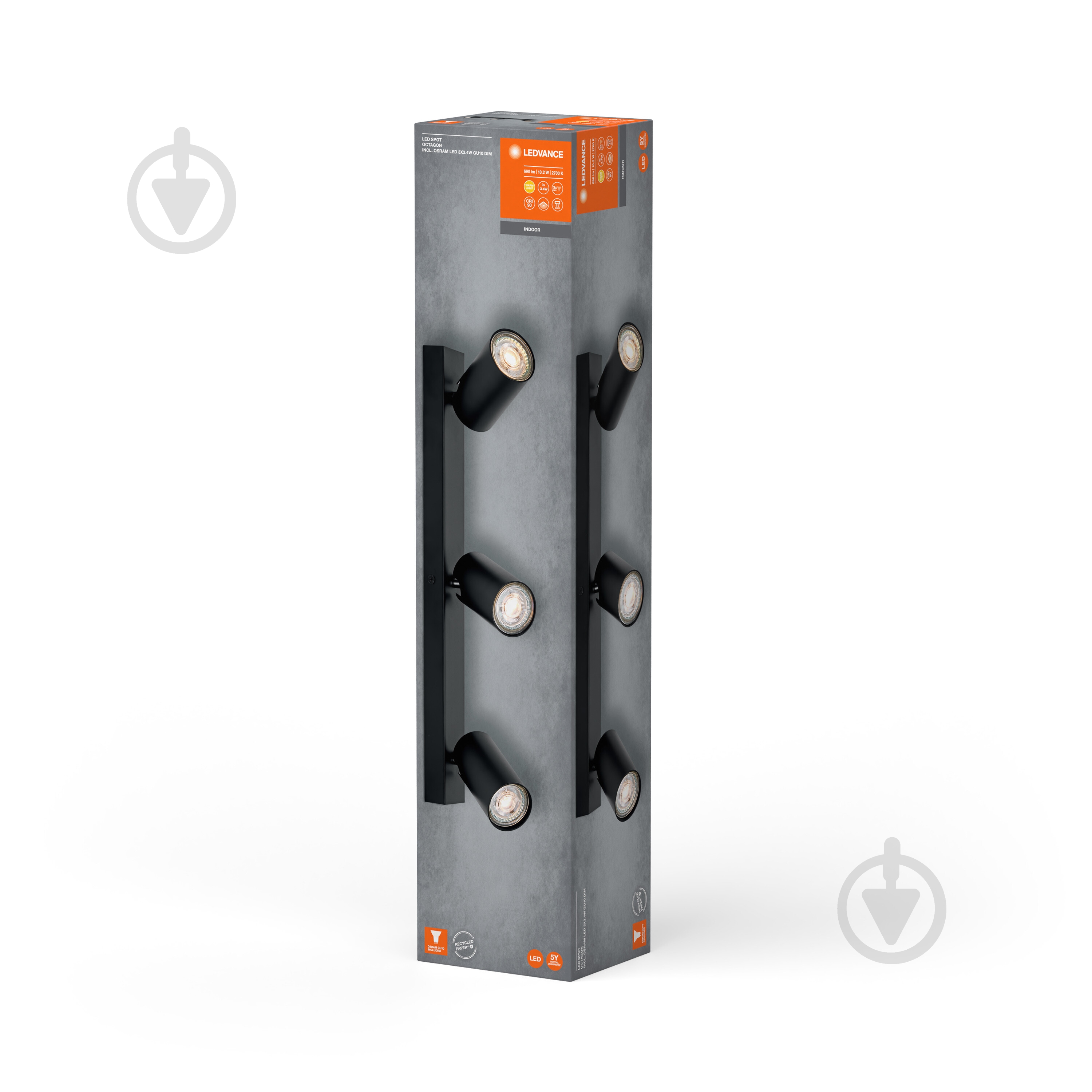 Спот Ledvance Octagon 3x3,4 Вт GU10 чорний - фото 7