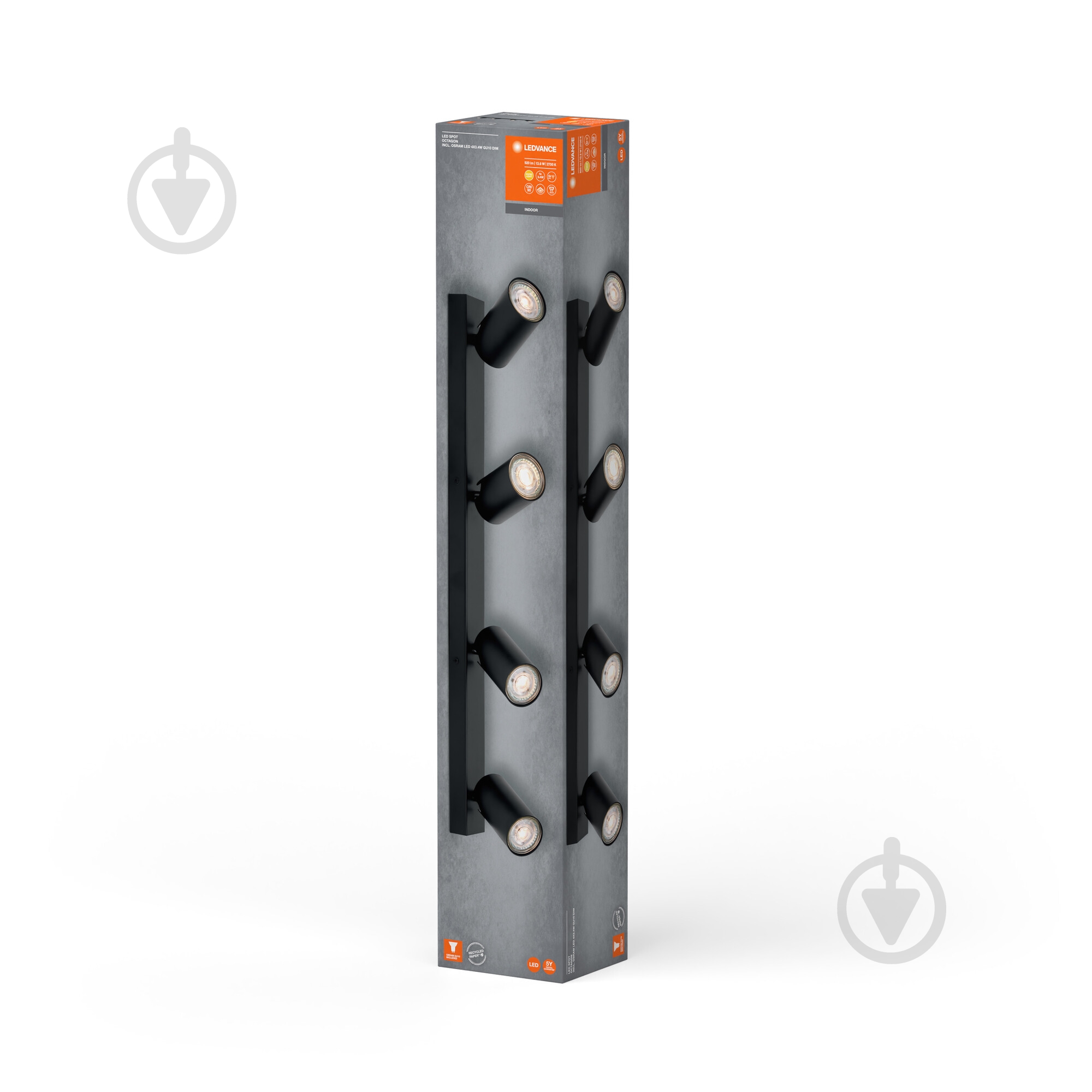 Спот Ledvance Octagon 4x3,4 Вт GU10 чорний - фото 3