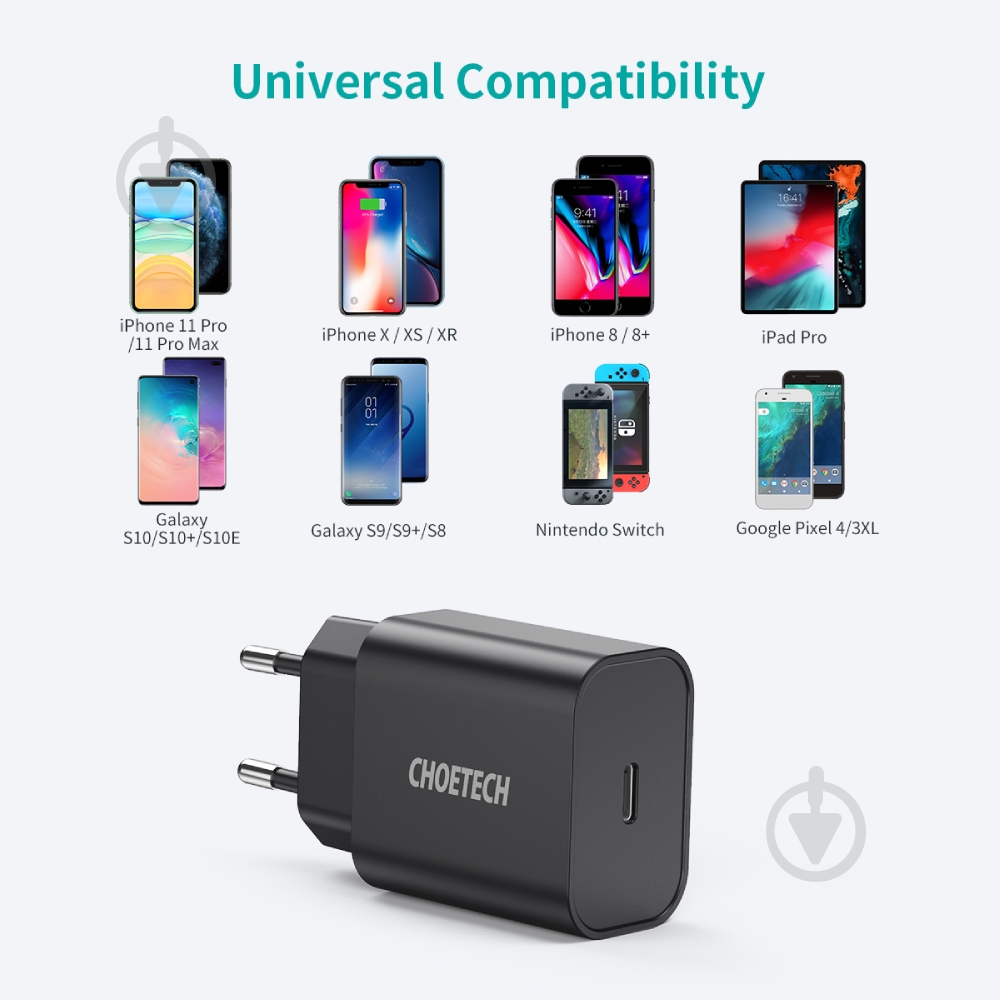 Зарядное устройство Choetech Q5004-EU-BK - фото 6 Зарядное устройство Choetech Q5004-EU-BK - фото 6