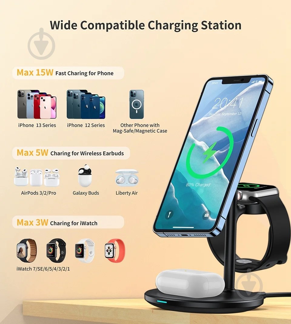 Зарядний пристрій Choetech T585-F-101-CCBK - фото 4 Зарядний пристрій Choetech T585-F-101-CCBK - фото 4