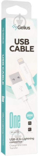 Кабель Gelius One GP-UC118 Lightning 2 м белый - фото 2
