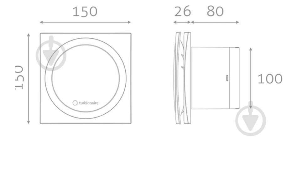 Вытяжной вентилятор Turbionaire RING100TW - фото 7 Вытяжной вентилятор Turbionaire RING100TW - фото 7
