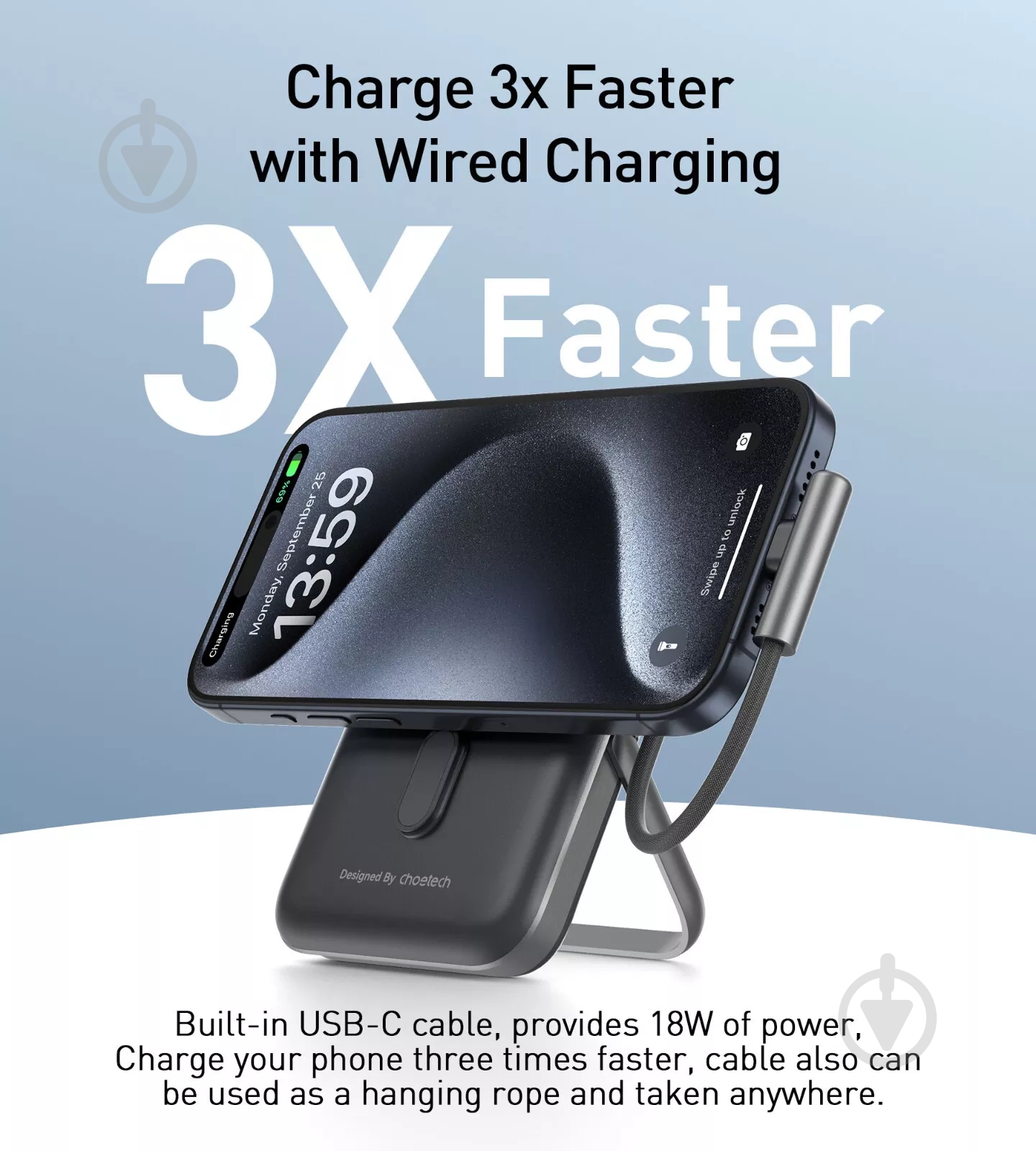 Повербанк Choetech B735-CCBK 10000 mAh black (B735-CCBK) - фото 5