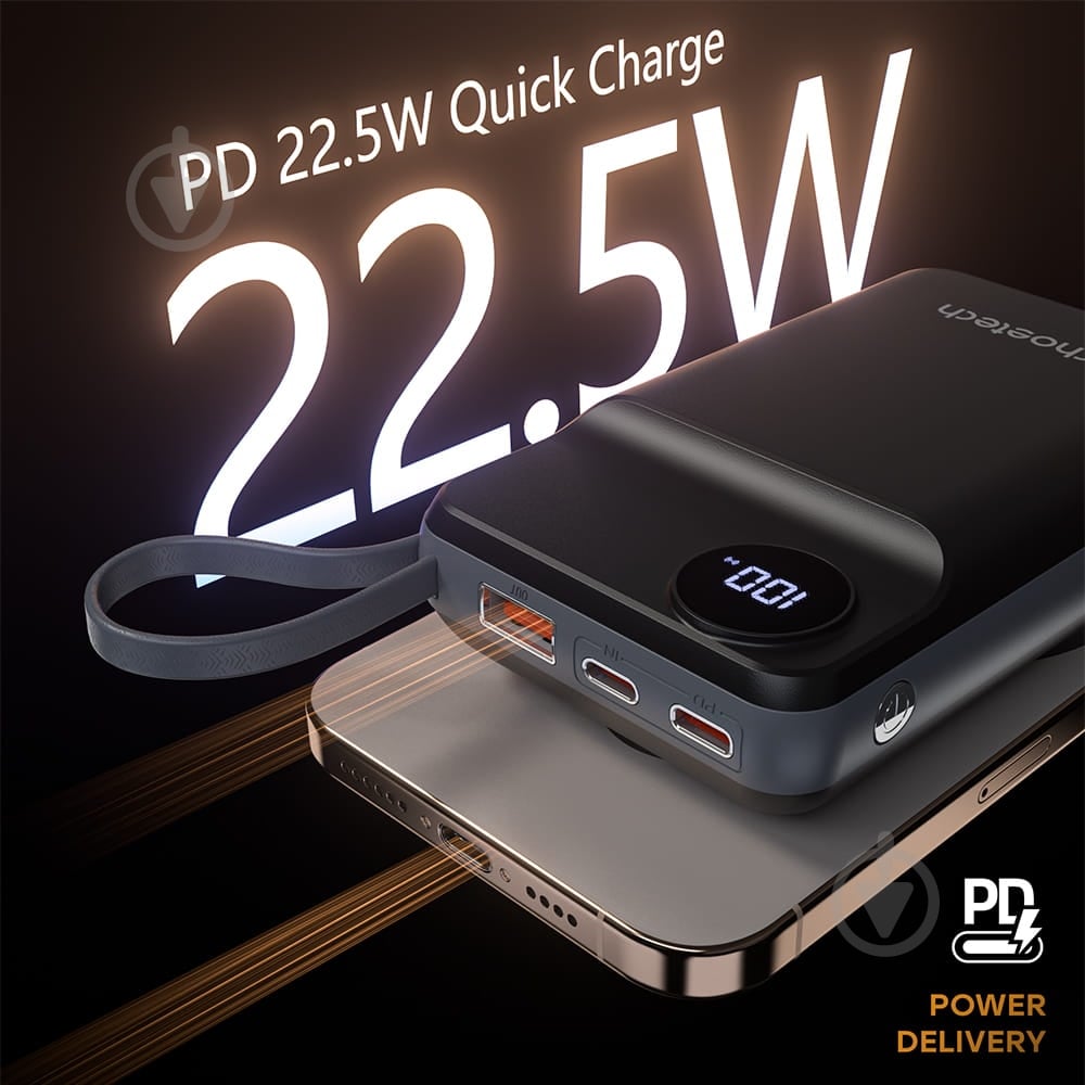 Повербанк Choetech B696-BK 20000 mAh black (B696-BK) - фото 4
