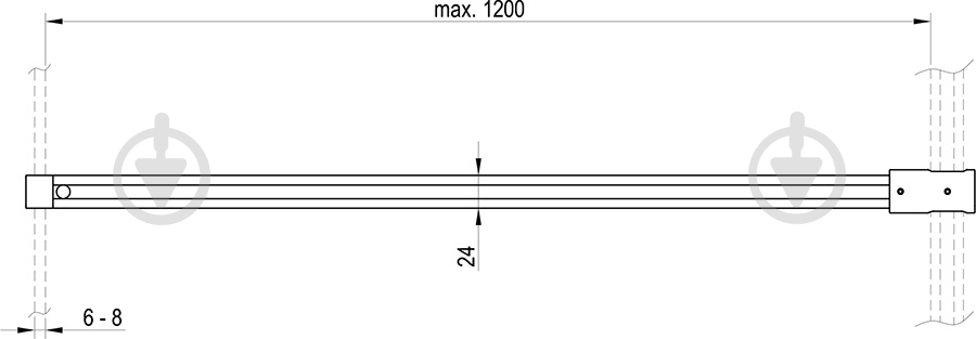 Тримач для скла Ravak W SET-Uni T black - фото 2