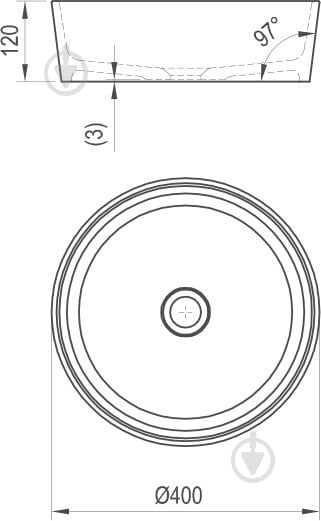 Умывальник-чаша Ravak MOON 1 - фото 3 Умывальник-чаша Ravak MOON 1 - фото 3