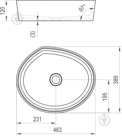 Умывальник-чаша Ravak MOON 3 - фото 3