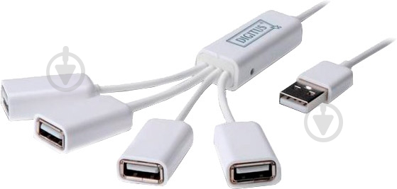 Концентратор Digitus USB 2.0 (DA-70216) White - фото 1 Концентратор Digitus USB 2.0 (DA-70216) White - фото 1