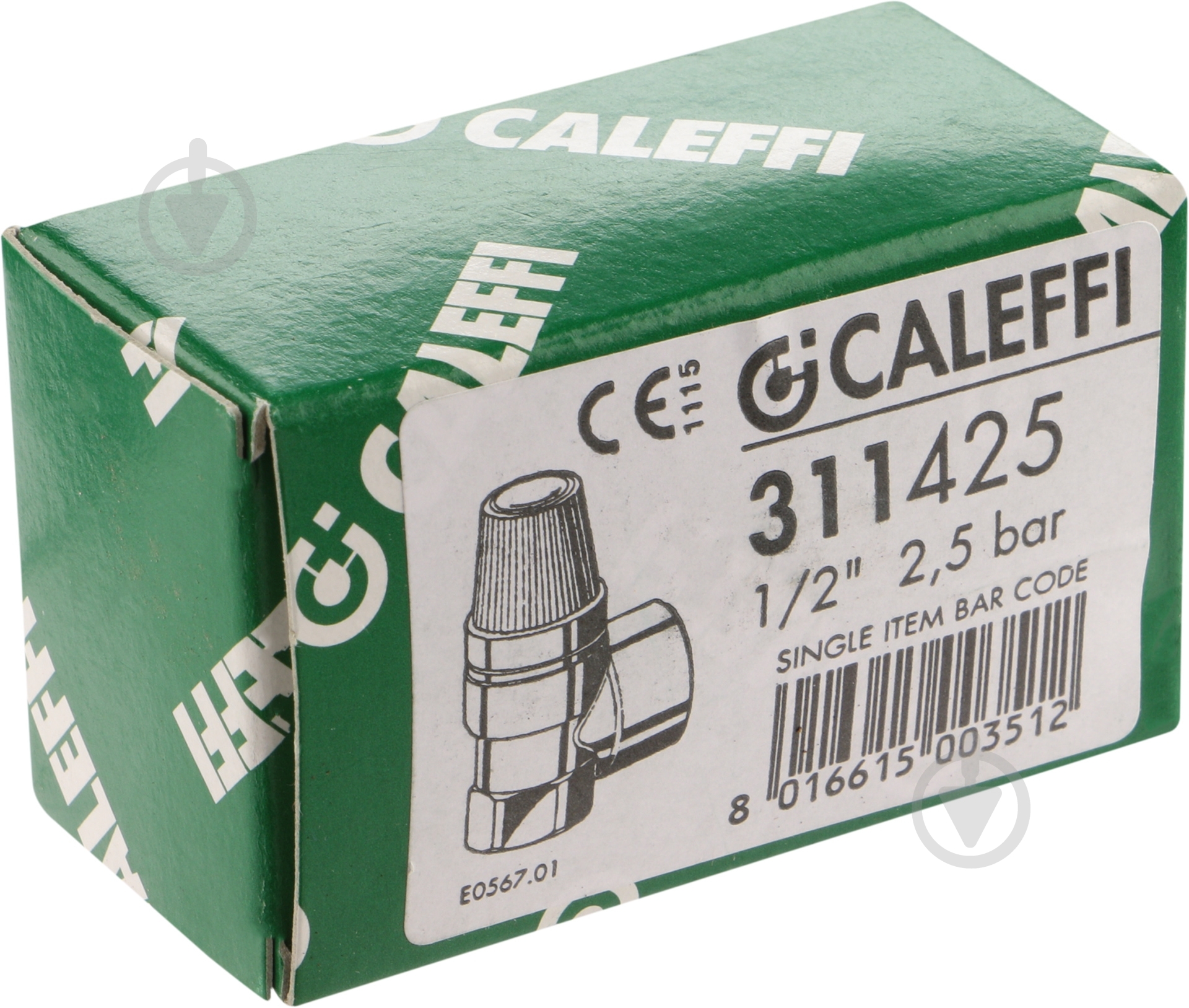Клапан мембранний Caleffi 1/2 Х2,5 бар ВВ 311425 - фото 4 Клапан мембранний Caleffi 1/2 Х2,5 бар ВВ 311425 - фото 4