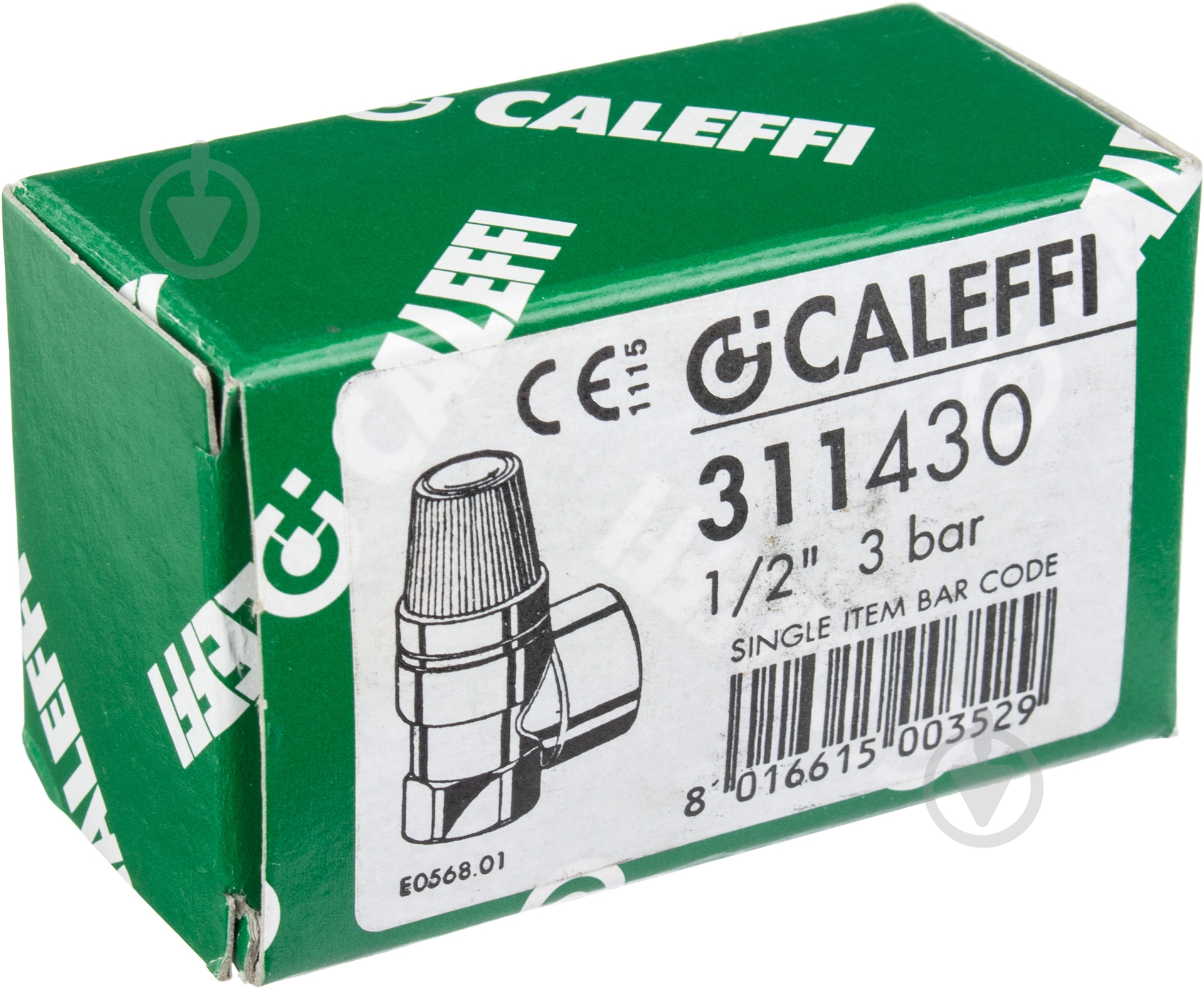 Клапан мембранный Caleffi 1/2" х3,0 бар ВВ 311430 - фото 3