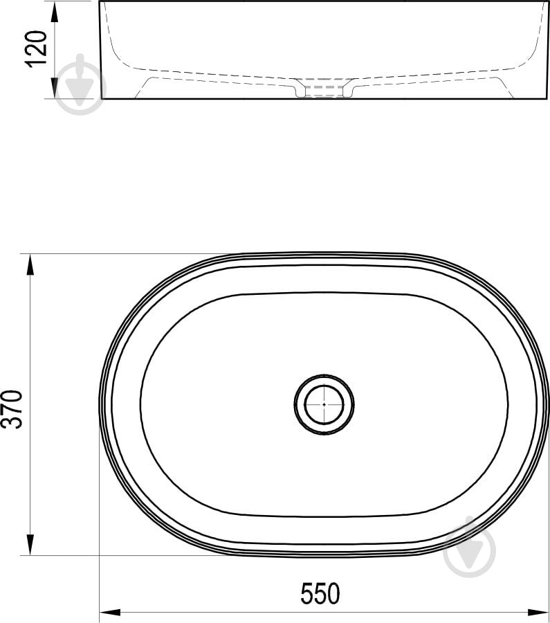 Умывальник-чаша Ravak Ceramic 550 SLIM O - фото 3