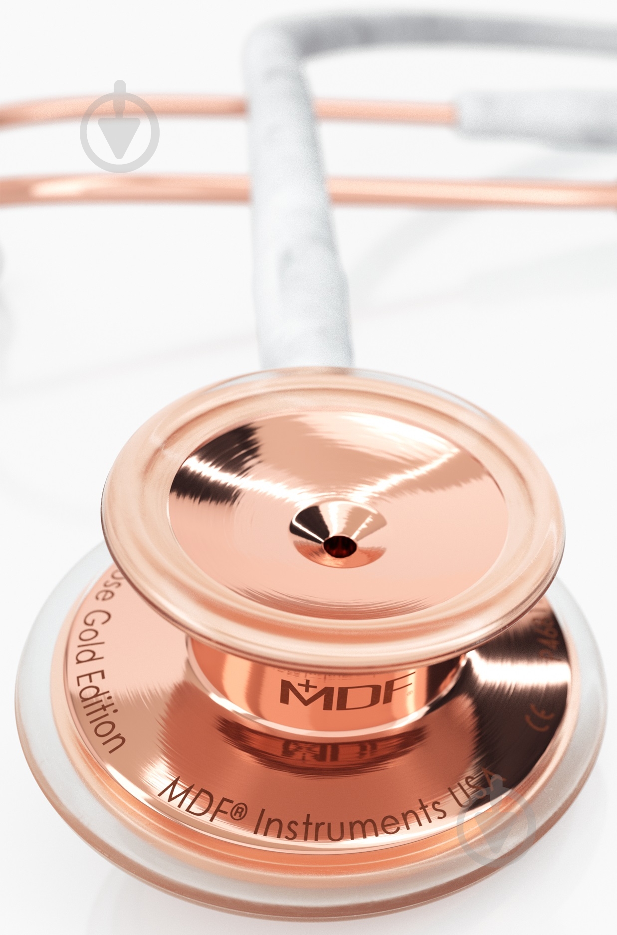 Стетоскоп MDF з подвійною голівкою, рожеве золото, принт, білий мармур 777MBRG - фото 3 Стетоскоп MDF з подвійною голівкою, рожеве золото, принт, білий мармур 777MBRG - фото 3