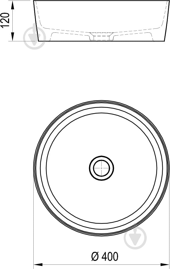 Умывальник-чаша Ravak UNI SLIM 400 - фото 2 Умывальник-чаша Ravak UNI SLIM 400 - фото 2