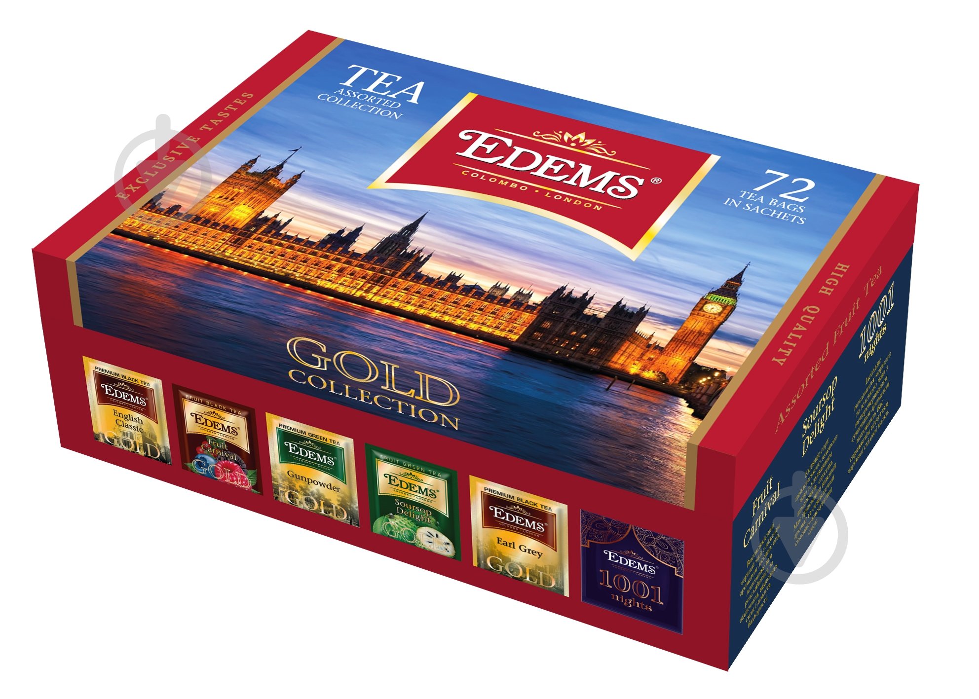 Набор чая Edems GOLD COLLECTION 72 шт. 2 г - фото 1