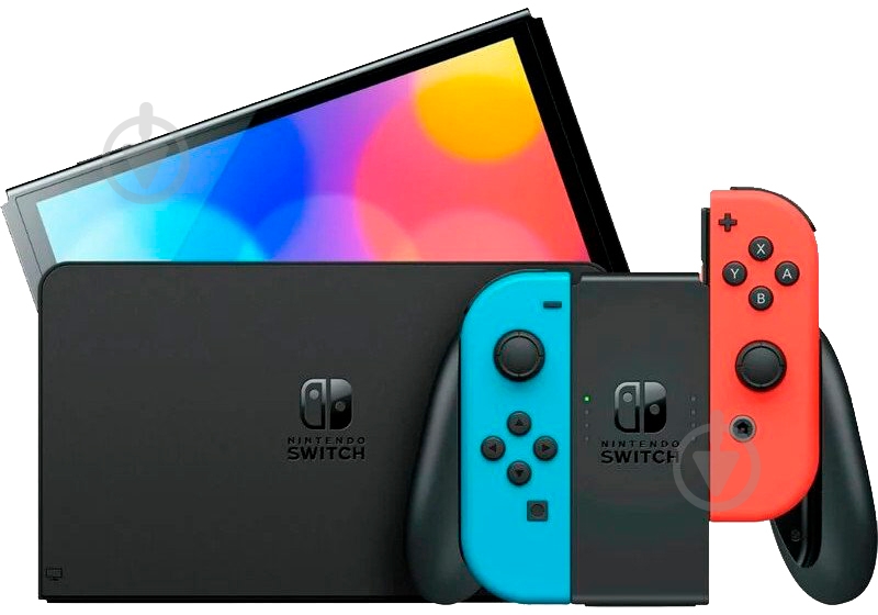 Игровая консоль NINTENDO Switch Oled blue/red - фото 1 Игровая консоль NINTENDO Switch Oled blue/red - фото 1
