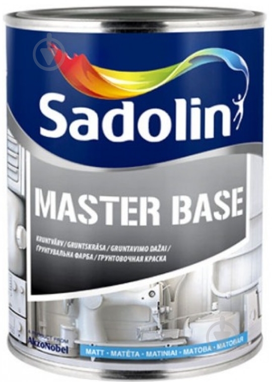 Грунтовка Sadolin MASTER BASE белый мат 1 л - фото 1