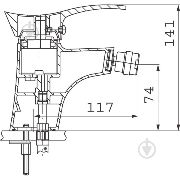 Смеситель для биде Ferro Padwa BTP 6 - фото 5
