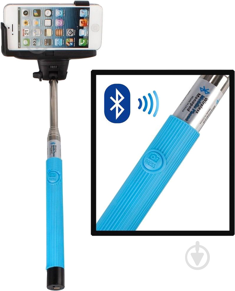Селфи-монопод UFT SS3 light blue со встроенным Bluetooth - фото 4