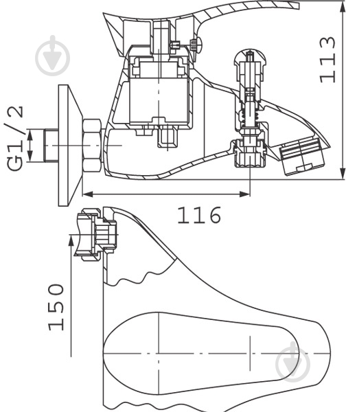 Смеситель для ванны Ferro Padwa BTP 1 - фото 3