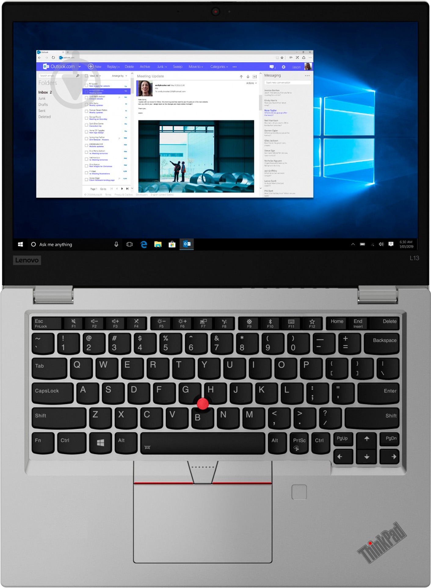 Ноутбук Lenovo ThinkPad L13 13,3" (20R30006RT) silver - фото 9