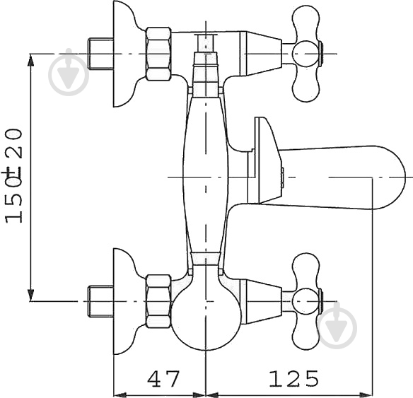 Смеситель для ванны Ferro Retro XD 11 - фото 4 Смеситель для ванны Ferro Retro XD 11 - фото 4