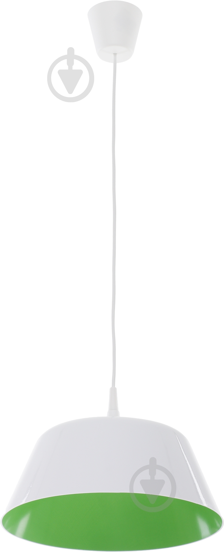ВИТРИНА! Подвес TK Lighting Rossi 1x60 Вт E27 белый с зеленым 1702 - фото 1