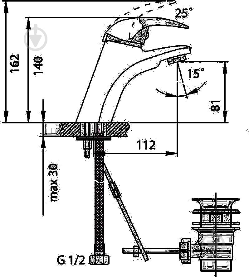 Смеситель для умывальника Ferro Ancona BAN2 - фото 4 Смеситель для умывальника Ferro Ancona BAN2 - фото 4