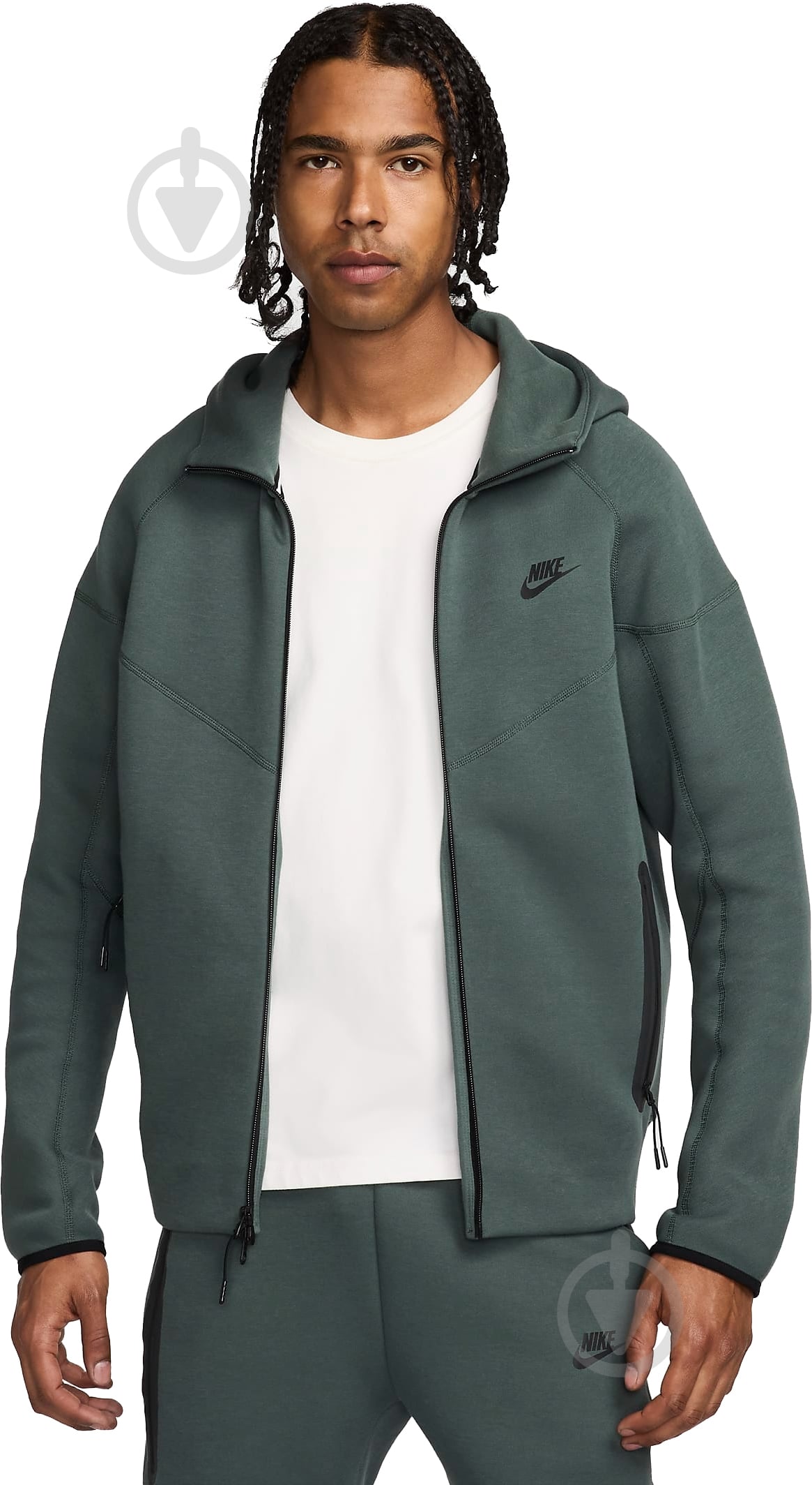 ᐉ Джемпер Nike NK TCH FLC FZ WR HOODIE FB7921-338 р.2XL зелений