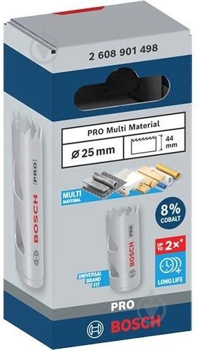 Коронка Bosch PRO Multi Material 25 мм с резьбой 2608901498 - фото 8
