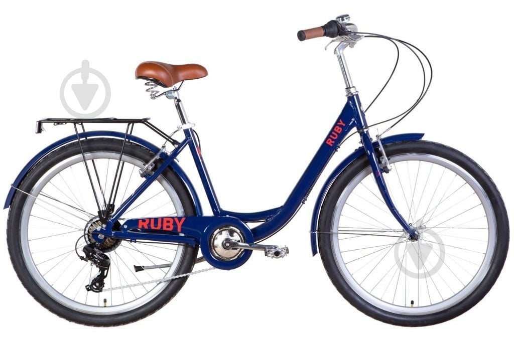 Велосипед Dorozhnik 26" 17"(43 см) RUBY Vbr OPS-D-26-203 синий - фото 1