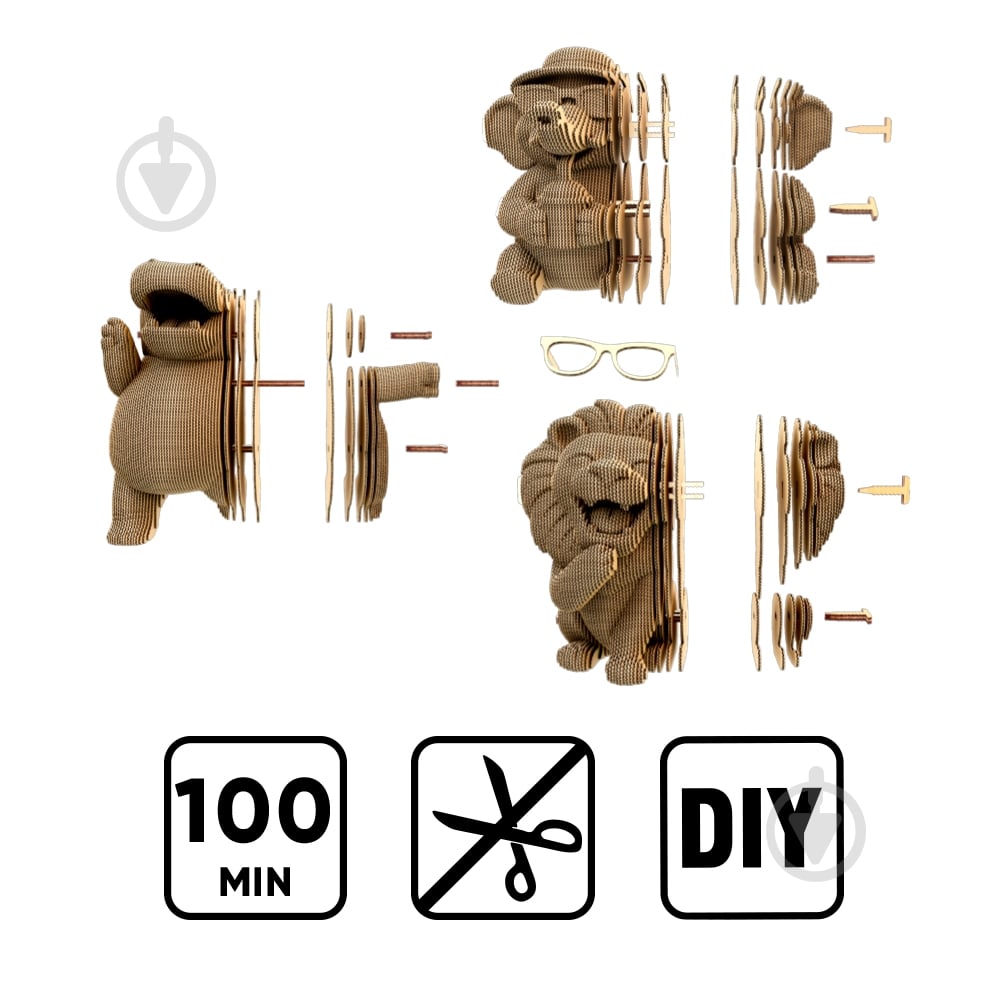 3D-конструктор Cartonic Puzzle SAFARI TRIO CARTTRIOSAF - фото 14