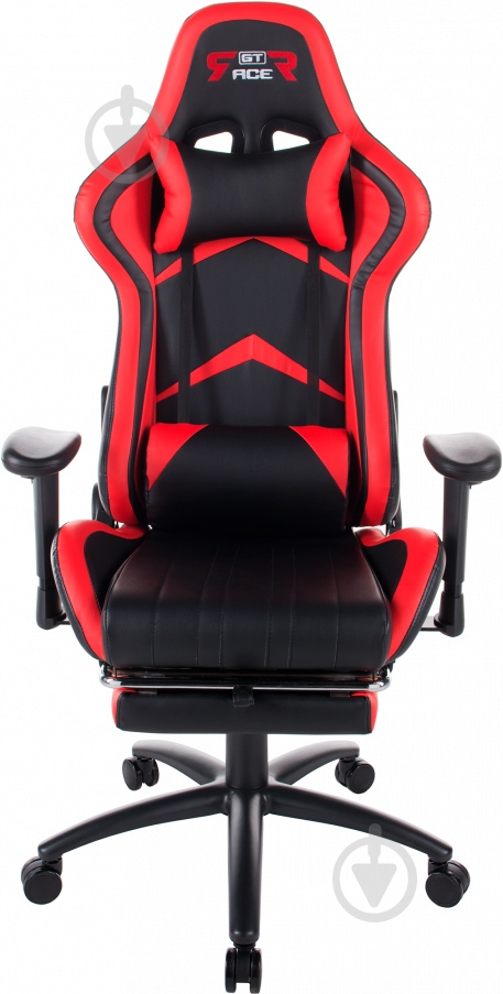 Кресло GT Racer X-2534-F черно-красный - фото 1