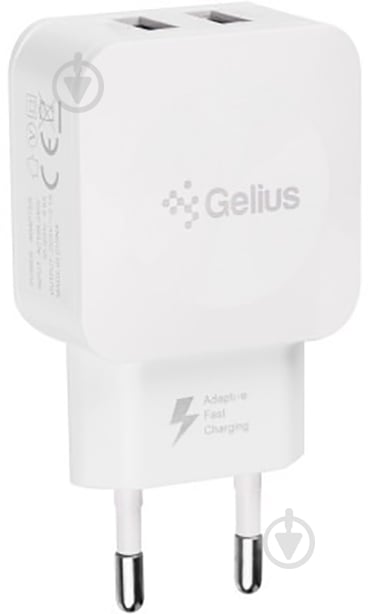 Мережевий зарядний пристрій Gelius Ultra Prime GU-HC02 2USB 2.1A Білий - фото 1