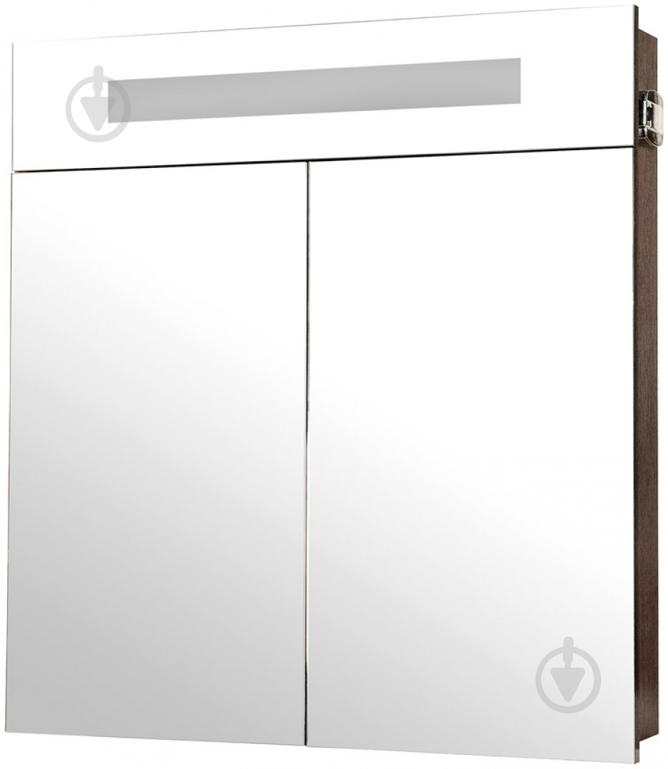 Зеркальный шкаф Aqua Rodos Ника 75 с подсветкой венге - фото 1