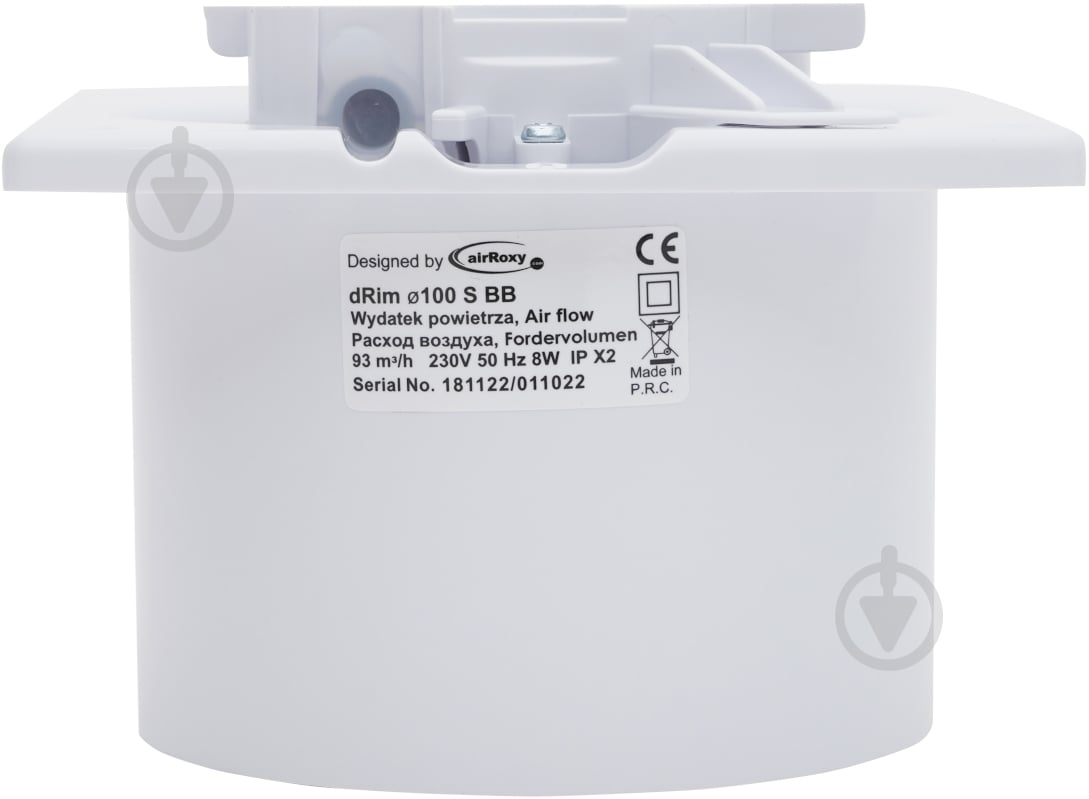 Вытяжной вентилятор AirRoxy для ванной на шариковых подшипниках airRoxy dRim 100 S BB (01-060) - фото 8