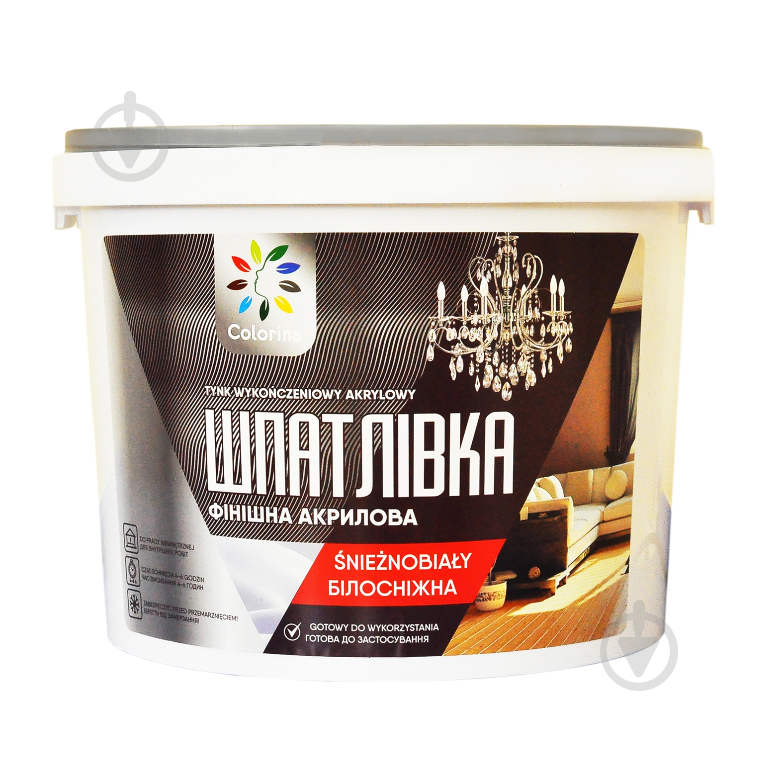 Шпаклевка COLORINA финишная акриловая 1,5 кг - фото 1 Шпаклевка COLORINA финишная акриловая 1,5 кг - фото 1