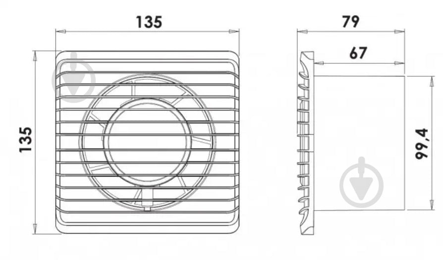 Вытяжной вентилятор AirRoxy для ванной airRoxy energy planet 100 S (01-090) - фото 3