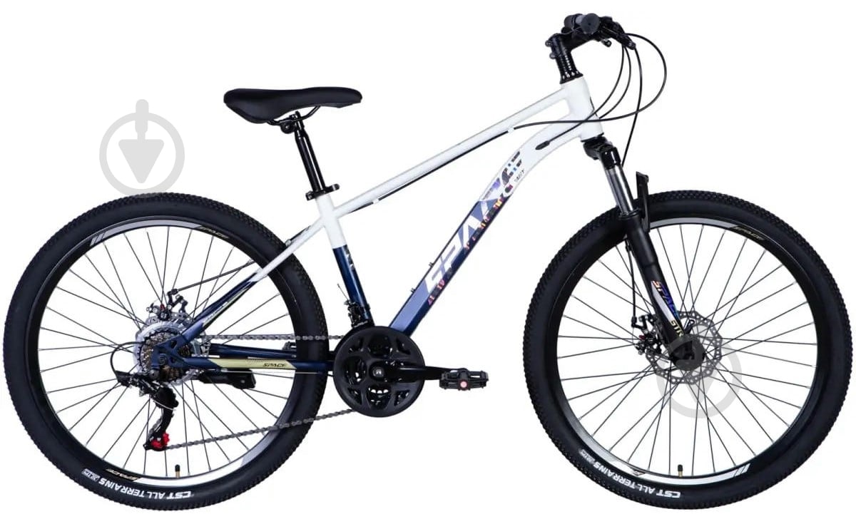Велосипед Space 26" 15"(38 см) NEPTUNE DD OPS-SP-26-028 белый с синим - фото 1