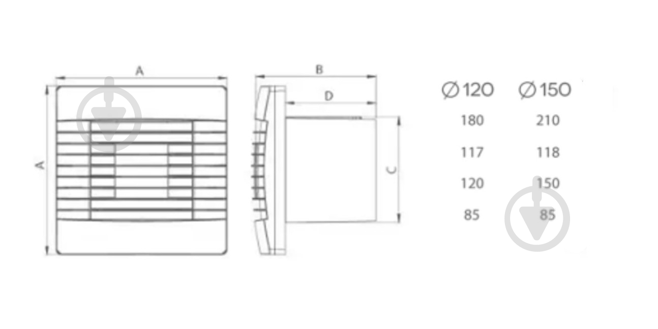 Вытяжной вентилятор AirRoxy pRestige 120 ZG TS (01-032) - фото 6 Вытяжной вентилятор AirRoxy pRestige 120 ZG TS (01-032) - фото 6
