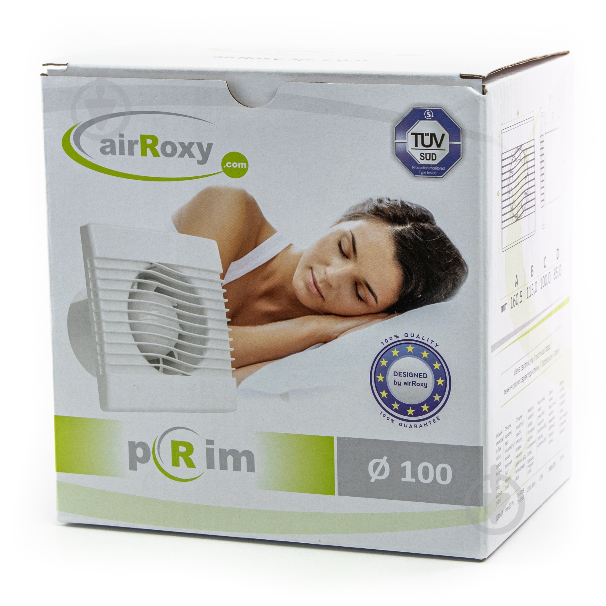 Вытяжной вентилятор AirRoxy для ванной c таймером airRoxy pRim 100 TS (01-003) - фото 10 Вытяжной вентилятор AirRoxy для ванной c таймером airRoxy pRim 100 TS (01-003) - фото 10